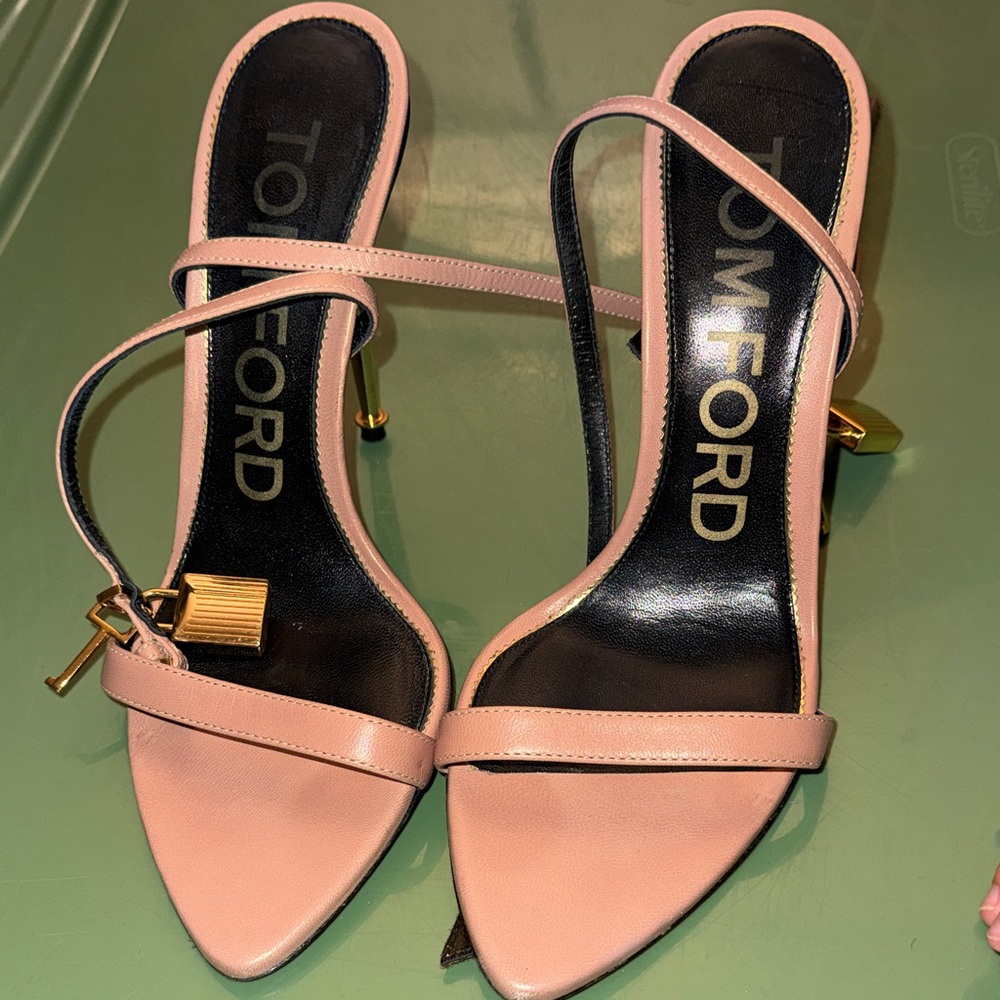 Tom Ford  Heels with Gold Accents